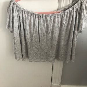 Grey off the shoulder top